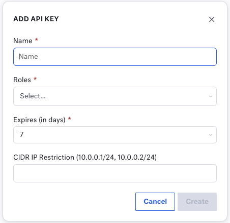 Add API Key