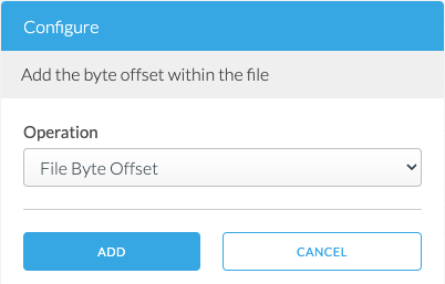 Screenshot of Add Byte Offset Configuration
