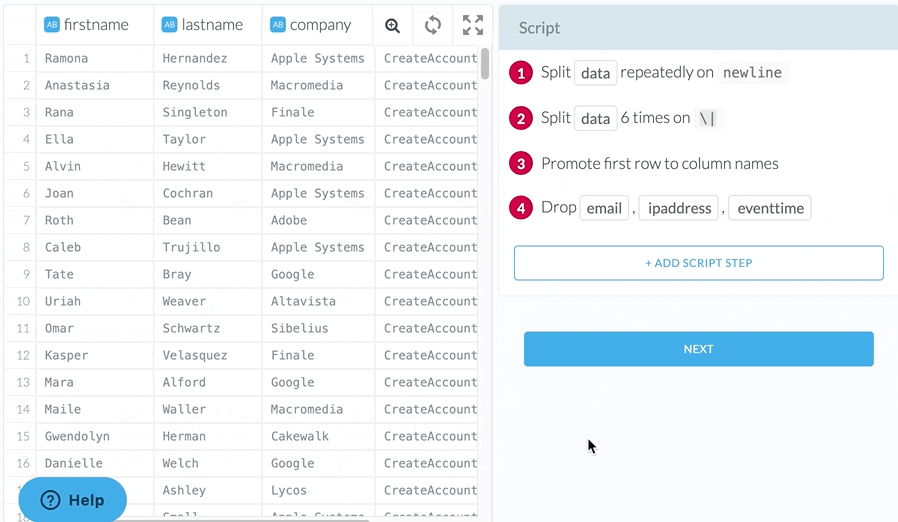 Adding the delete transform