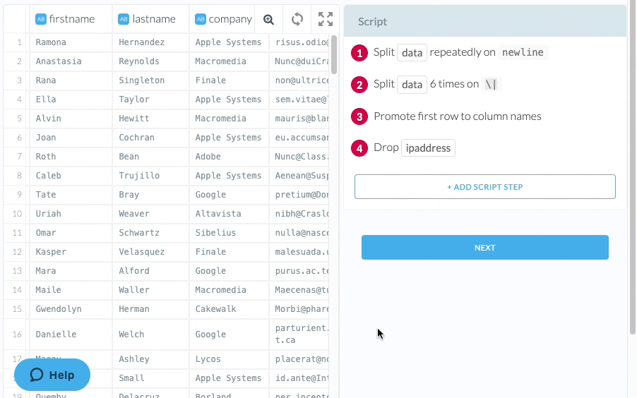Adding the merge transform