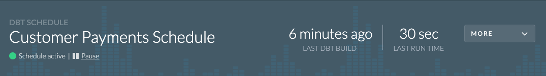 dbt Schedule Page Header