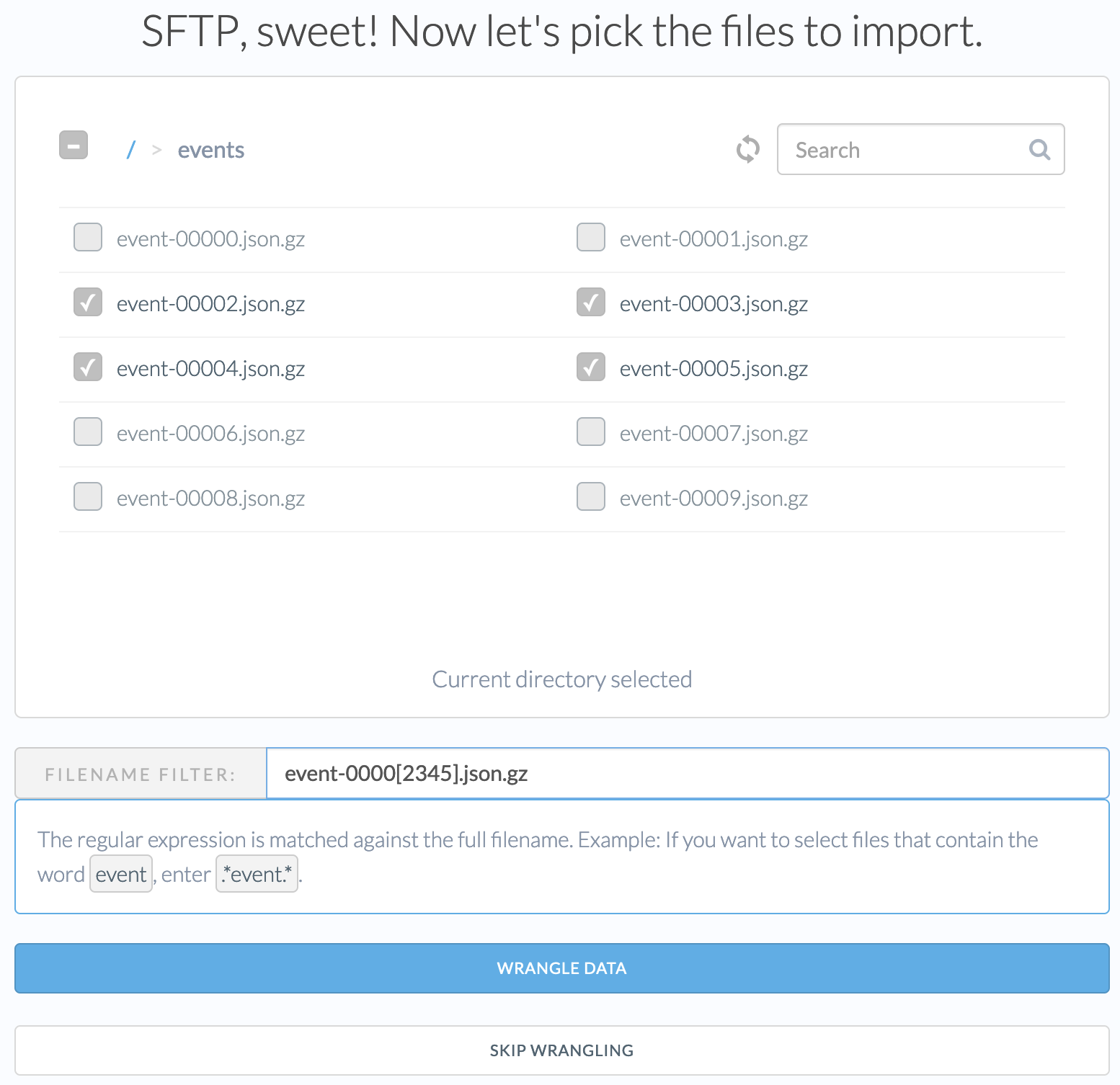 Filename Filter Example