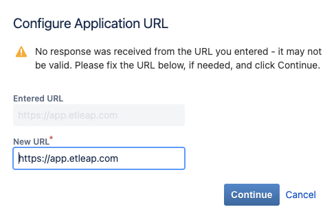 Jira: Ignore URL warning