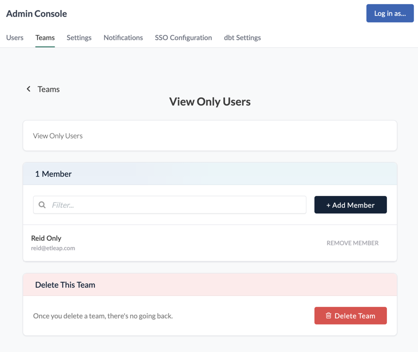 Create Team and Add Member