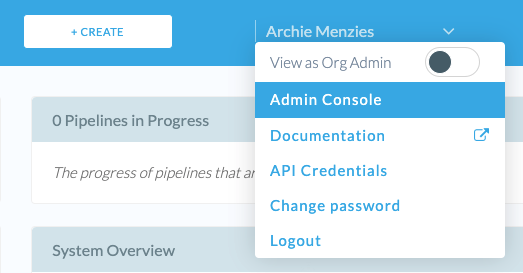 Open Admin Console