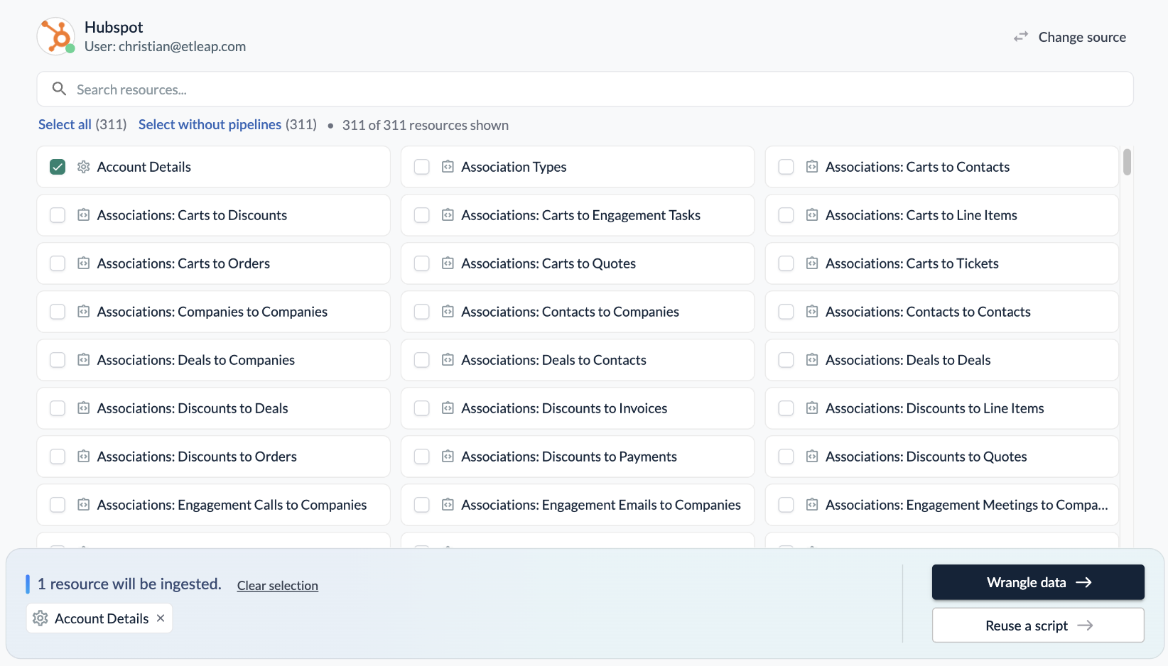 HubSpot Script Picker