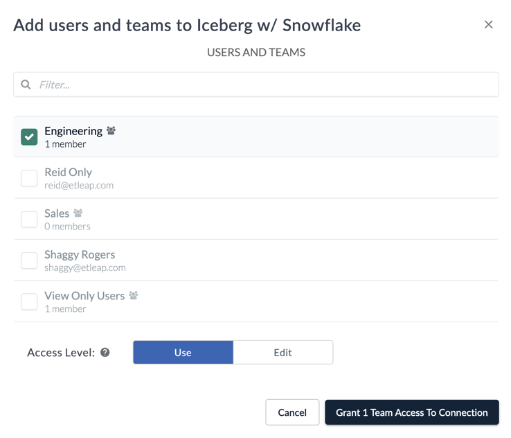 Setting Connection Permissions
