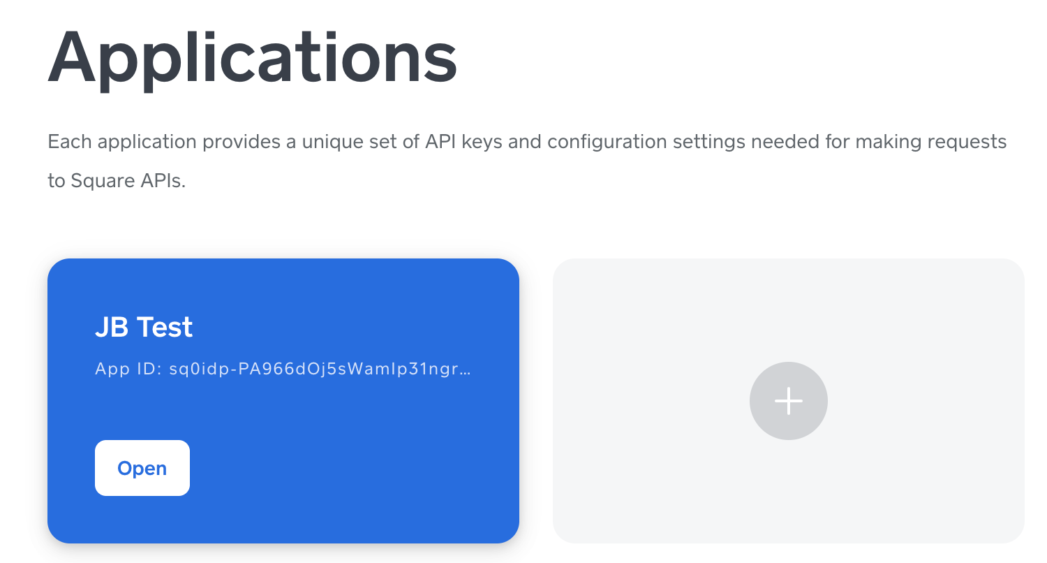 Square Applications List