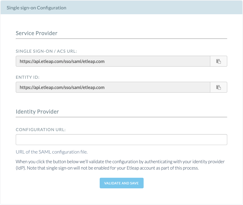 SSO Configuration parameters