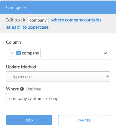 Transform Text to Uppercase